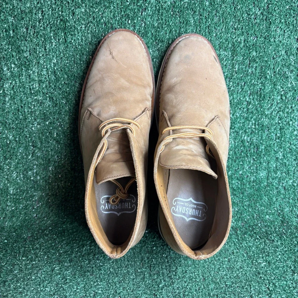 Thursday Boot Co. Scout Rugged Leather Lace Up Chukka Desert Boots Tan Mens Sz 9